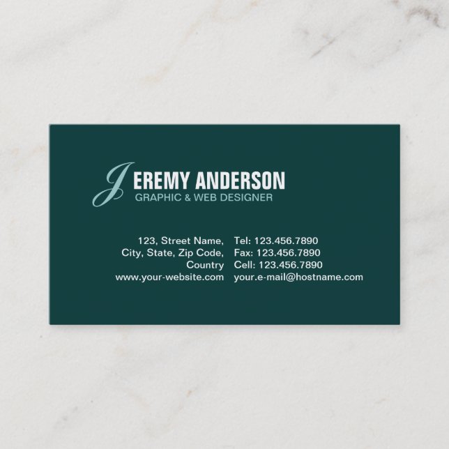 Carte De Visite Minimaliste (Devant)