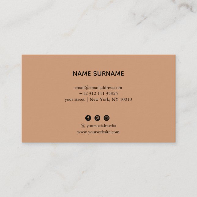 Carte de visite minimaliste (Devant)