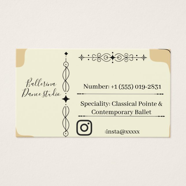 Carte de visite minimaliste (Devant)