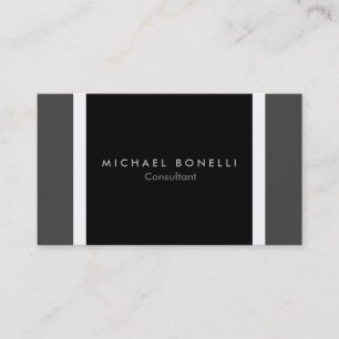 Carte de visite minimaliste à la mode noir blanc g