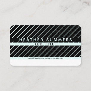 Carte De Visite Minimaliste à rayures fines modernes