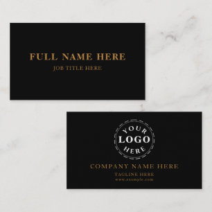 Carte de visite minimaliste avec nom, titre et log