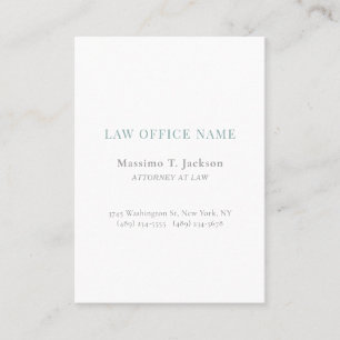Carte De Visite Minimaliste Avocat Droit Bureau
