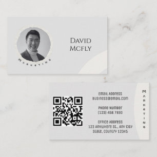 Carte De Visite Minimaliste biologique avec code QR