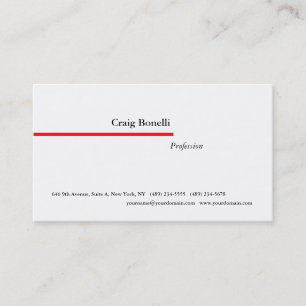 Carte De Visite Minimaliste blanc blanc clair moderne professionne