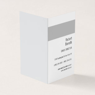 Carte De Visite Minimaliste Blanc Gris Moderne