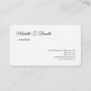 Carte De Visite Minimaliste blanc noir de toile de la meilleure