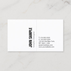 Carte De Visite Minimaliste blanc professionnel moderne simple
