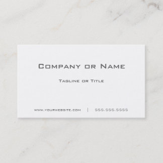 Carte De Visite Minimaliste blanc simple simple