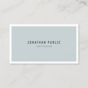 Carte De Visite Minimaliste chic simple Modèle moderne bleu vert