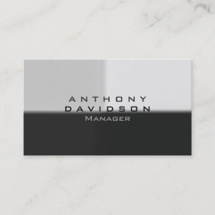 Carte de visite minimaliste contemporain gris tend