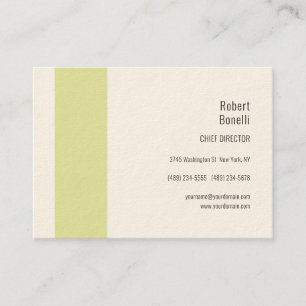 Carte De Visite Minimaliste couleur crème moderne
