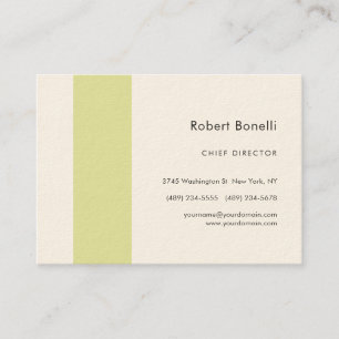 Carte De Visite Minimaliste couleur crème moderne