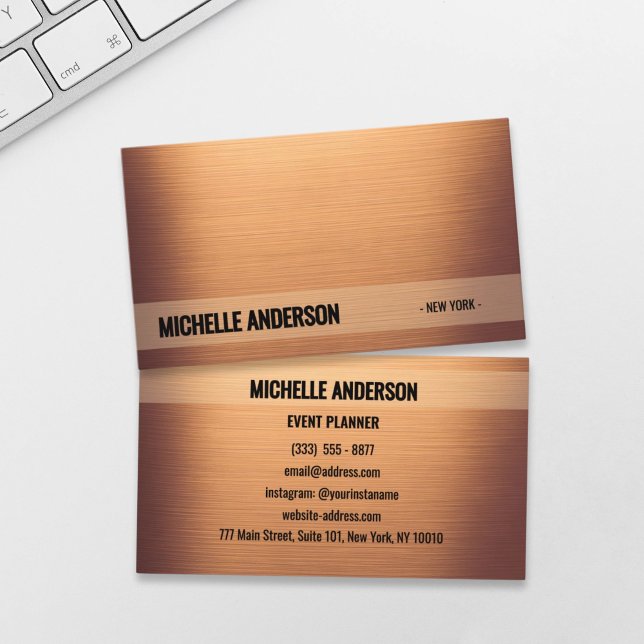 Carte de visite minimaliste cuivre Luxe (Créateur téléchargé)