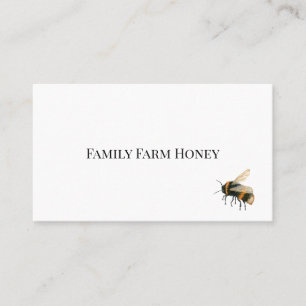 Carte de visite minimaliste d'abeilles