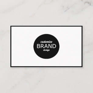 Carte De Visite Minimaliste de bordure noir et blanc professionnel