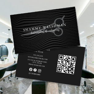 Carte de visite minimaliste de coiffeur profession