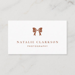 Carte De Visite Minimaliste de la boîte à ruban chic en terre cuit