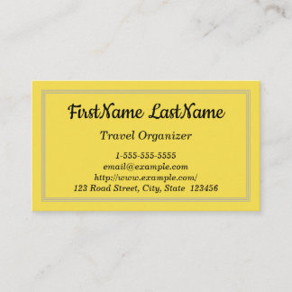 Carte de visite minimaliste de l'organisateur de v