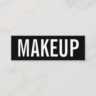 carte de visite minimaliste de maquillage à la mod