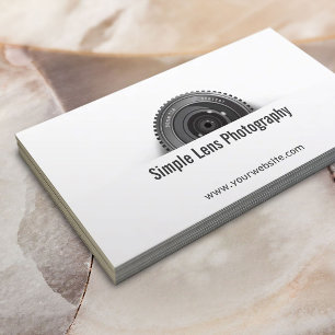 Carte De Visite Minimaliste de photographie d'appareil-photo de