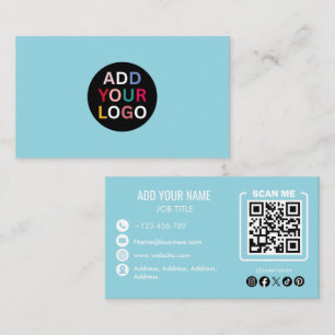 Carte de visite minimaliste d'entreprise   QR code
