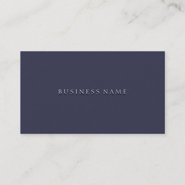 Carte De Visite Minimaliste d'indigo élégant (Devant)
