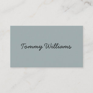 Carte De Visite Minimaliste Dusty Blue Professionnel Simple