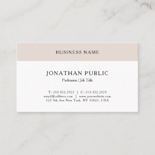 Carte De Visite Minimaliste Élégant Classique Look Professionnel