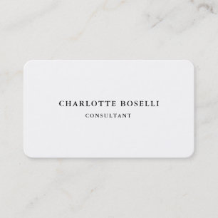 Carte De Visite Minimaliste Élégant Classique Professionnel Simple