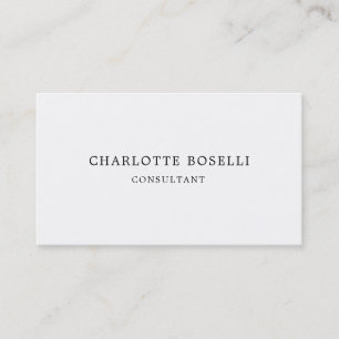 Carte De Visite Minimaliste Élégant Classique Professionnel Simple