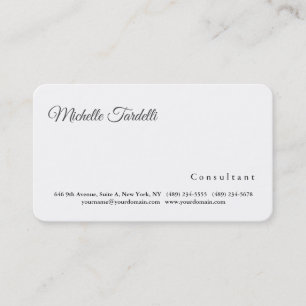 Carte De Visite Minimaliste élégant et moderne