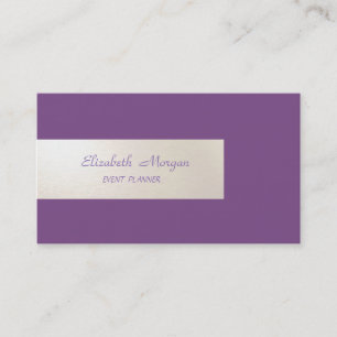 Carte De Visite Minimaliste Élégant,Simple,Rayé,Violet