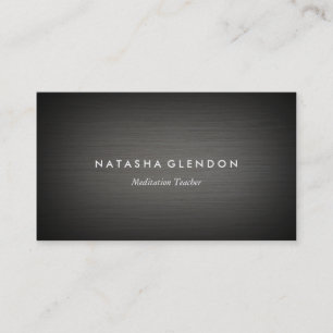 Carte de visite minimaliste en bois gris-foncé de