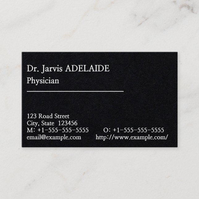Carte de visite minimaliste et simple (Devant)