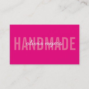 Carte De Visite MINIMALISTE FABRIQUÉE À LA MAIN simple blanche jol