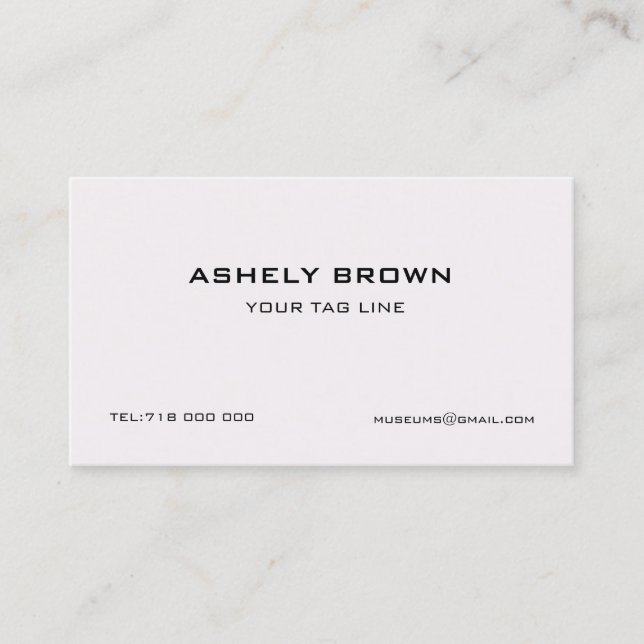 Carte de visite minimaliste gravé (Devant)