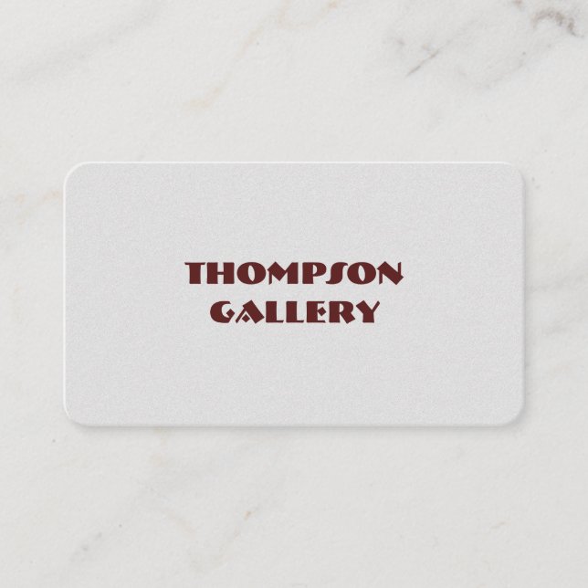 Carte de visite minimaliste gris (Devant)