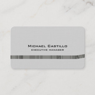 Carte De Visite Minimaliste gris-clair élégant moderne à la mode