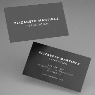 Carte De Visite Minimaliste gris foncé moderne personnalisé profes