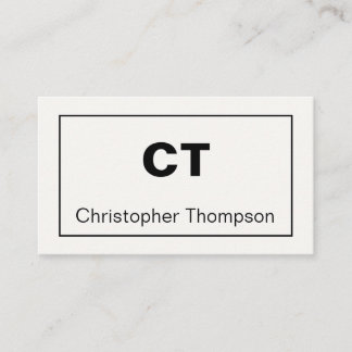 Carte De Visite Minimaliste Hors-Blanc et Noir Moderne Professionn