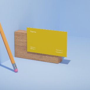 Carte de visite minimaliste jaune moutarde