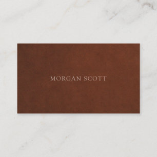 Carte De Visite Minimaliste Luxe Texture Suède Terracotta