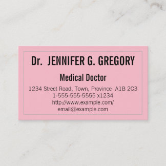 Carte de visite minimaliste Médicale