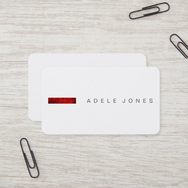 Carte de visite minimaliste moderne (Devant/Arrière en situation)
