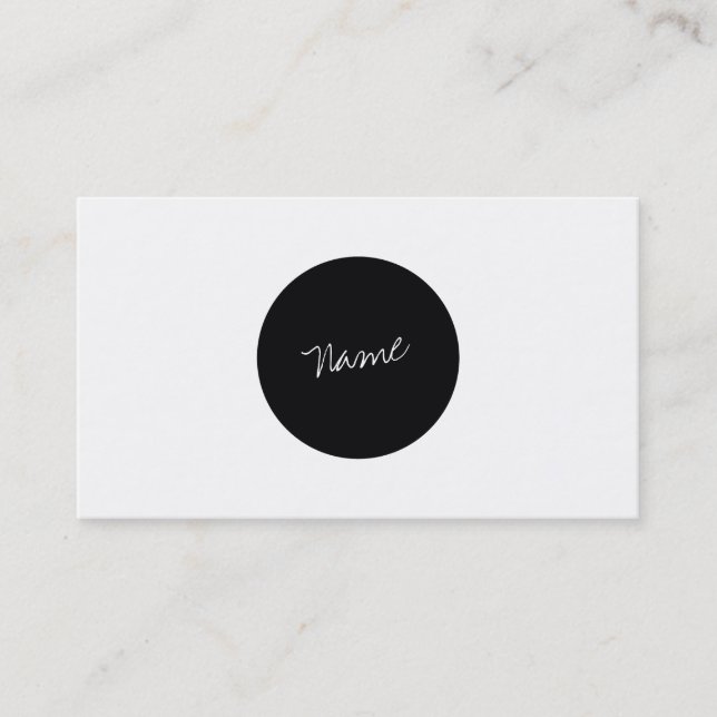 Carte De Visite Minimaliste moderne (Devant)