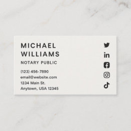 Carte de visite minimaliste moderne