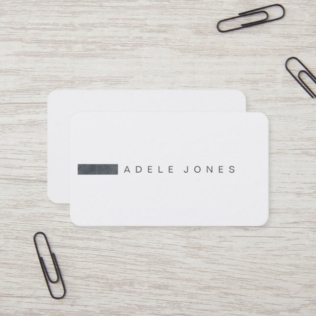 Carte de visite minimaliste moderne (Devant/Arrière en situation)
