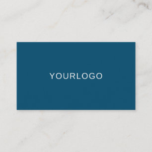 Carte De Visite Minimaliste Moderne Bleu Professionnel Avec Code Q