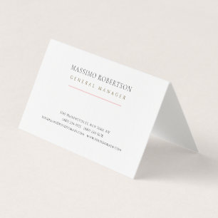 Carte De Visite Minimaliste Moderne De Luxe Lin Plain